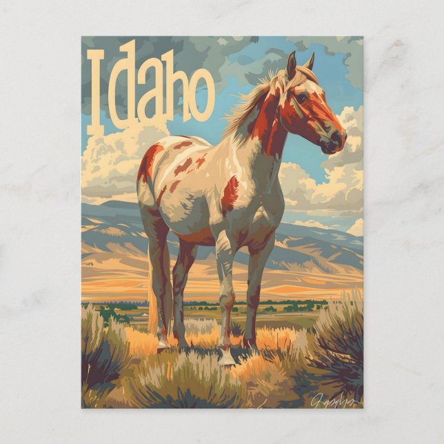 Postal Caballo Idaho Appaloosa (Anverso)