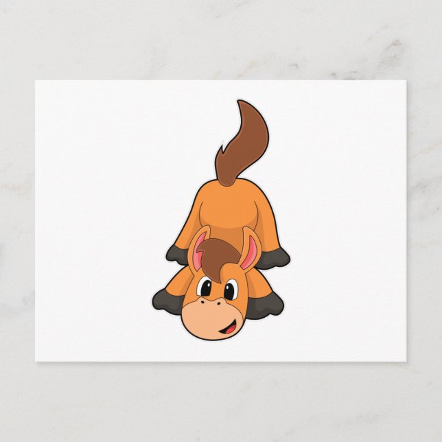 Postal Caballo jugando (Anverso)