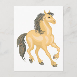 Postal Caballo Lindo Poni Ecuestre Hola, Amor, Te Extraño