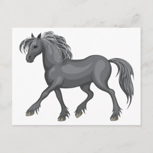 Postal Caballo Lindo Poni Ecuestre Hola, Amor, Te Extraño