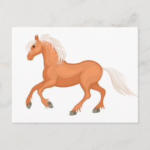Postal Caballo Lindo Poni Ecuestre Hola, Amor, Te Extraño
