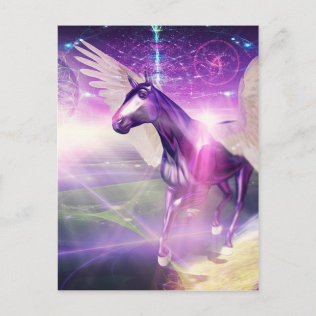 Postal Caballo místico (Anverso)