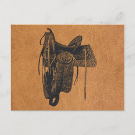 Postal Caballo occidental vintage