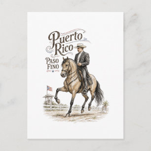 Postal Caballo Paso Fino Puerto Rico