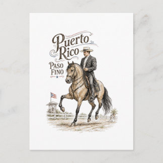 Postal Caballo Paso Fino Puerto Rico