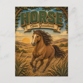 Postal Caballo Praderas Abiertas POPCUT