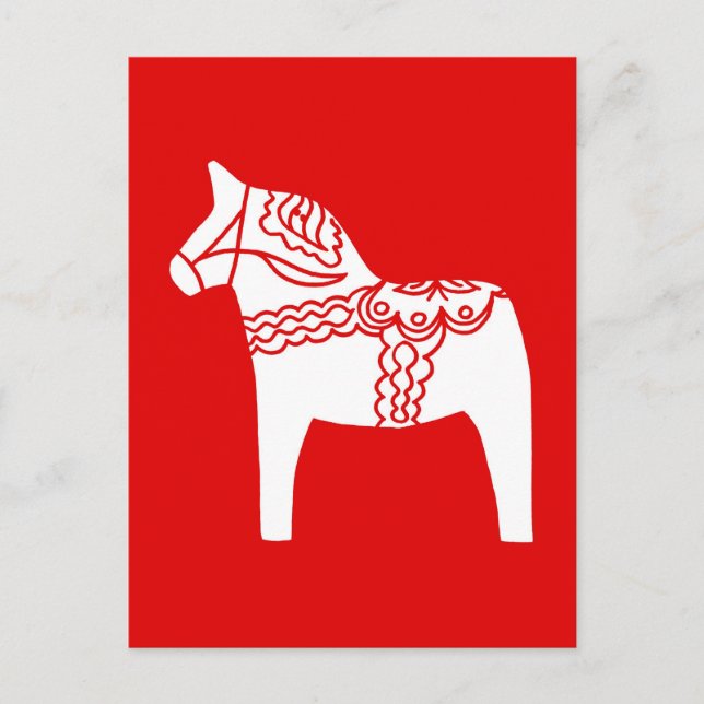Postal Caballo Red Dala (Anverso)