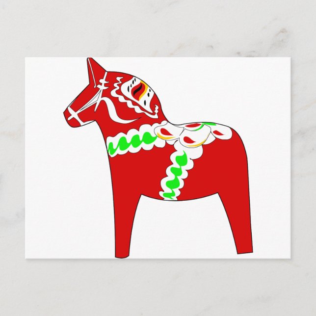 Postal Caballo Red Dalarna (Anverso)
