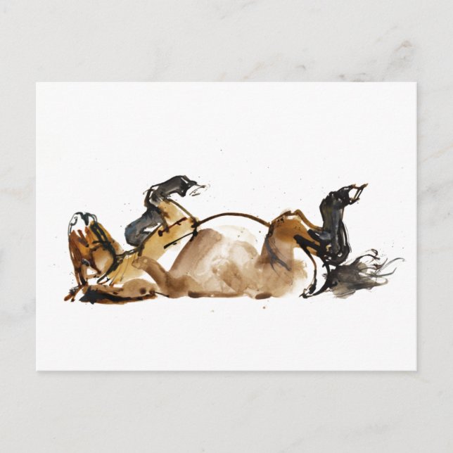 Postal Caballo rodante (Anverso)