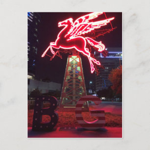 Postal Caballo Rojo Pegasus en Dallas