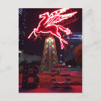 Postal Caballo Rojo Pegasus en Dallas