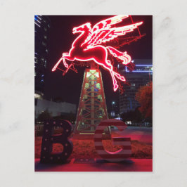 Postal Caballo Rojo Pegasus en Dallas