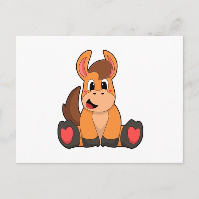 Postal Caballo sentado (Anverso)