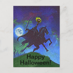 Postal Caballo sin cabeza en luz azul