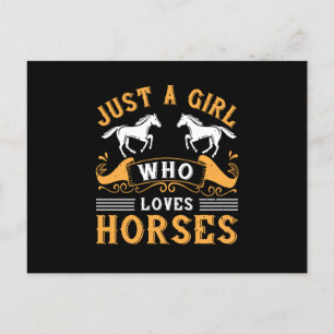 Postal Caballo - Sólo un Chica que ama los caballos