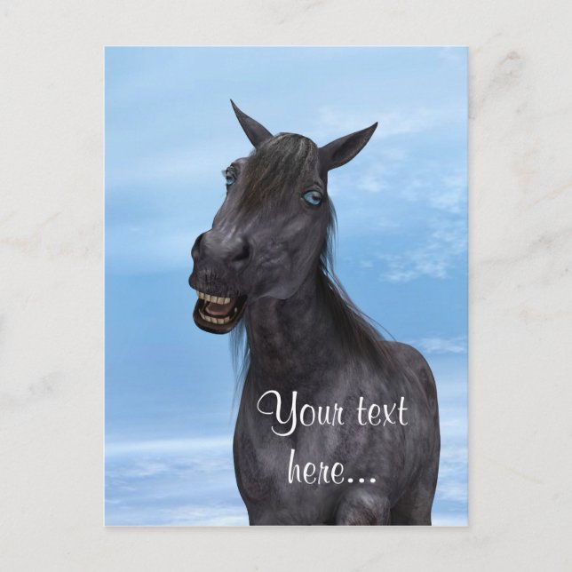 Postal Caballo Sonriente (Anverso)