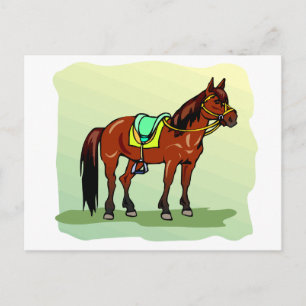 Postal Caballo temático de Idle Racehorse Equne