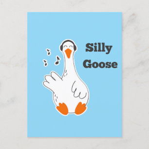 Postal Caballo tonto, ganso gracioso, ganso ganso