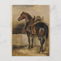 Caballo turco en un establo de Theodore Gericault