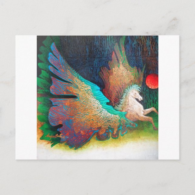 Postal Caballo Volador (Anverso)