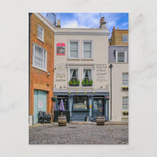 Postal Caballo y Groom, Belgravia, Londres (Anverso)