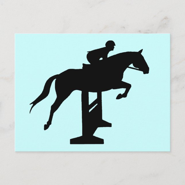 Postal Caballo y jinete de cazadores (Anverso)
