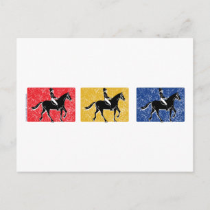 Postal Caballo y jinete ingleses