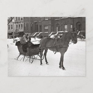 Postal Caballo y Trineo, 1935