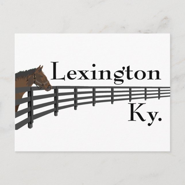 Postal Caballo y valla de Lexington Kentucky (Anverso)