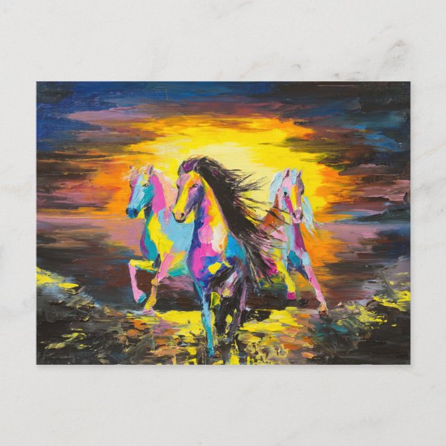 Postal Caballos (Anverso)
