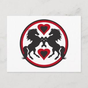 POSTAL CABALLOS AMAN LA BAILE