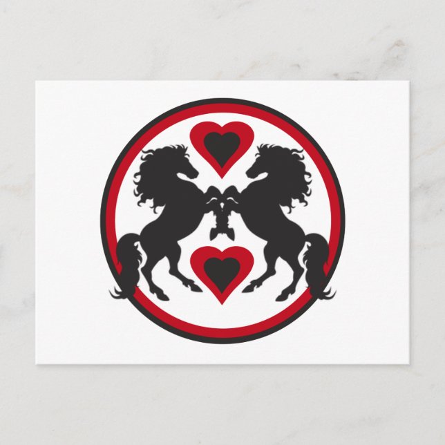 POSTAL CABALLOS AMAN LA BAILE (Anverso)