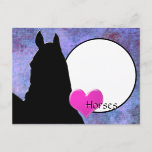 Postal Caballos cardíacos I (púrpura)