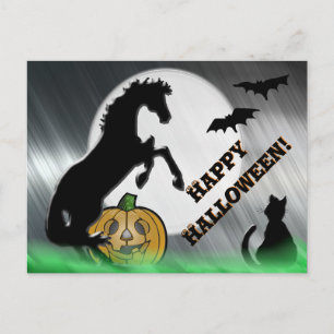 Postal Caballos de Corazón V Halloween
