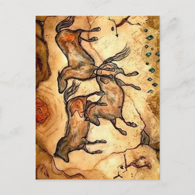 Postal Caballos de cueva ** (Anverso)