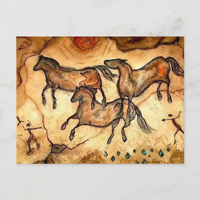 Postal Caballos de Cuevas ** (Anverso)