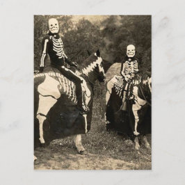 Postal Caballos de esqueleto de los años 1900