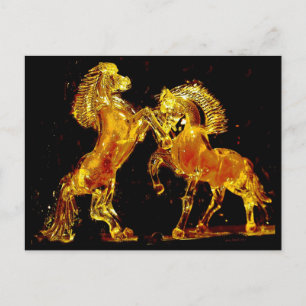 Postal Caballos de vidrio de Murano Italia