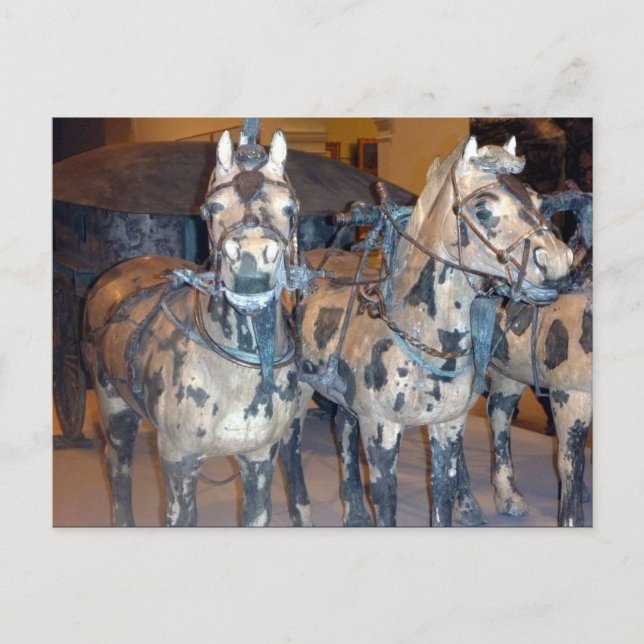 Postal caballos de xi'an (Anverso)