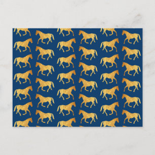 Postal Caballos dorados