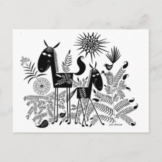 Postal Caballos sonrientes