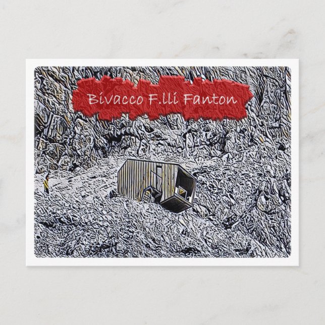 Postal Cabaña alpina italiana Bivacco F.lli Fanton - Dolo (Anverso)