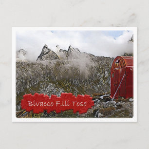 Postal Cabaña alpina italiana Bivacco Fratelli Toso Dolom