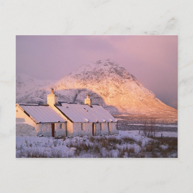 Postal Cabaña Blackrock, Glencoe, Highlands, Escocia 2 (Anverso)