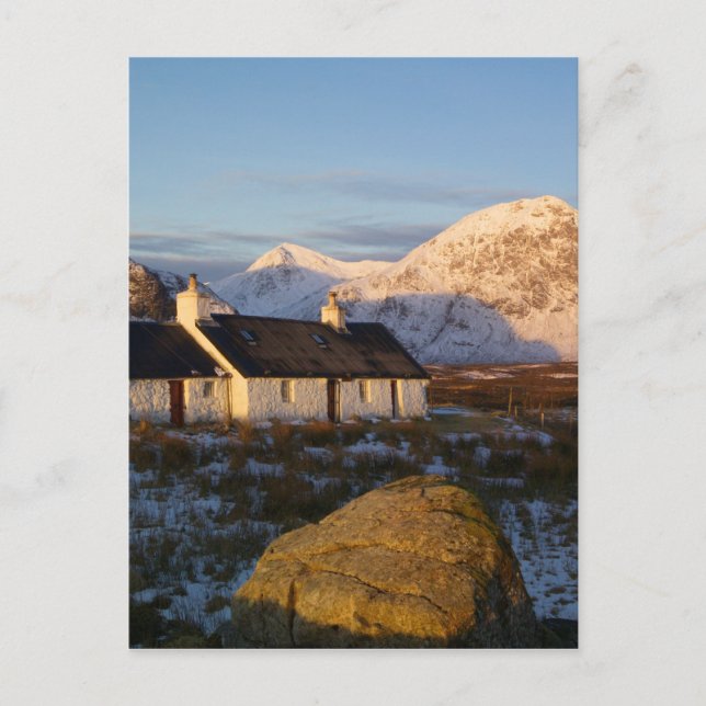 Postal Cabaña Blackrock, Glencoe, Highlands, Escocia 3 (Anverso)