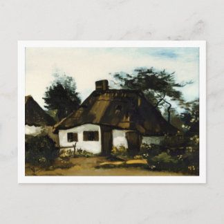 Postal Cabaña con árboles, Vincent van Gogh