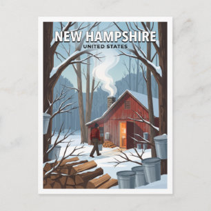 Postal Cabaña de Azúcar de Arce de New Hampshire Regalo d