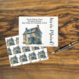 Postal Cabaña de color beige cobblestone elegante