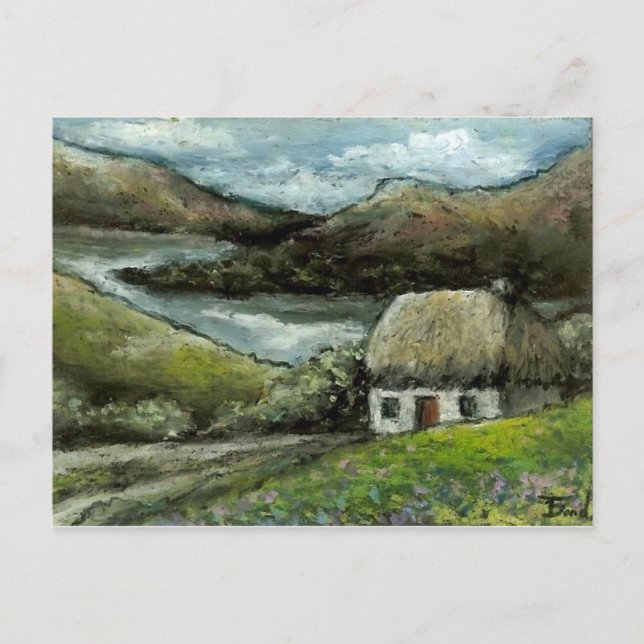 Postal Cabaña de Killarney por Tanya Bond (Anverso)
