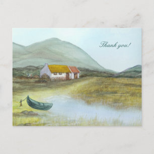 Postal "Cabaña irlandesa" ¡Gracias! por Brigid O'Neill Ho